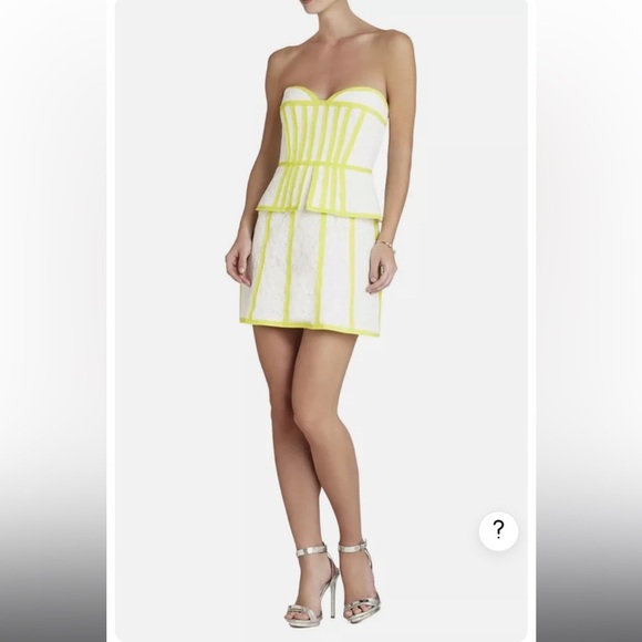 BCBGMAXAZRIA Strapless Lace Detailed Dress - Picture 2 of 14